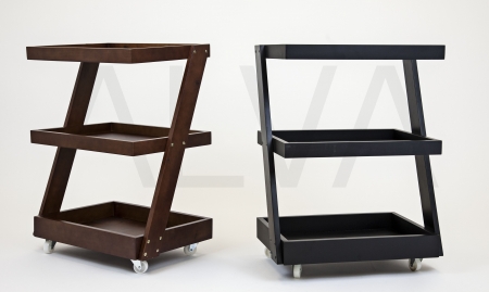 ALVA Beauty, Solid Wood Z Cart, Natural Solid Wood, Trolley, Cart