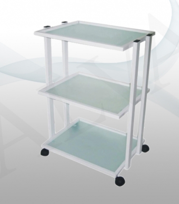 Alva Beauty cart trolly wooden plastic solid metal acrylic stainless steel facial glass shelves wooden shelves shelf level drawers