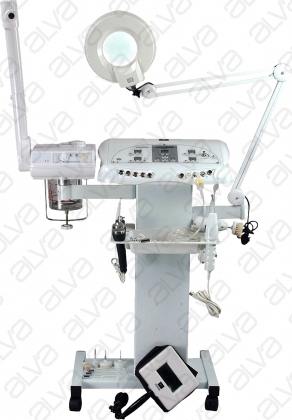 Alva Beauty multifunction 8 function 10 function 11 function 14 function 15 function 8in1 10in1 11in1 14in1 15in1 vacume spray high frequency brush galvanic magnifying lamp skin analyser facial steamer ozone ultra sonic woods lamp spot remover diamond mic