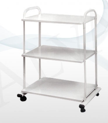 Alva Beauty cart trolly wooden plastic solid metal acrylic stainless steel facial glass shelves wooden shelves shelf level drawers
